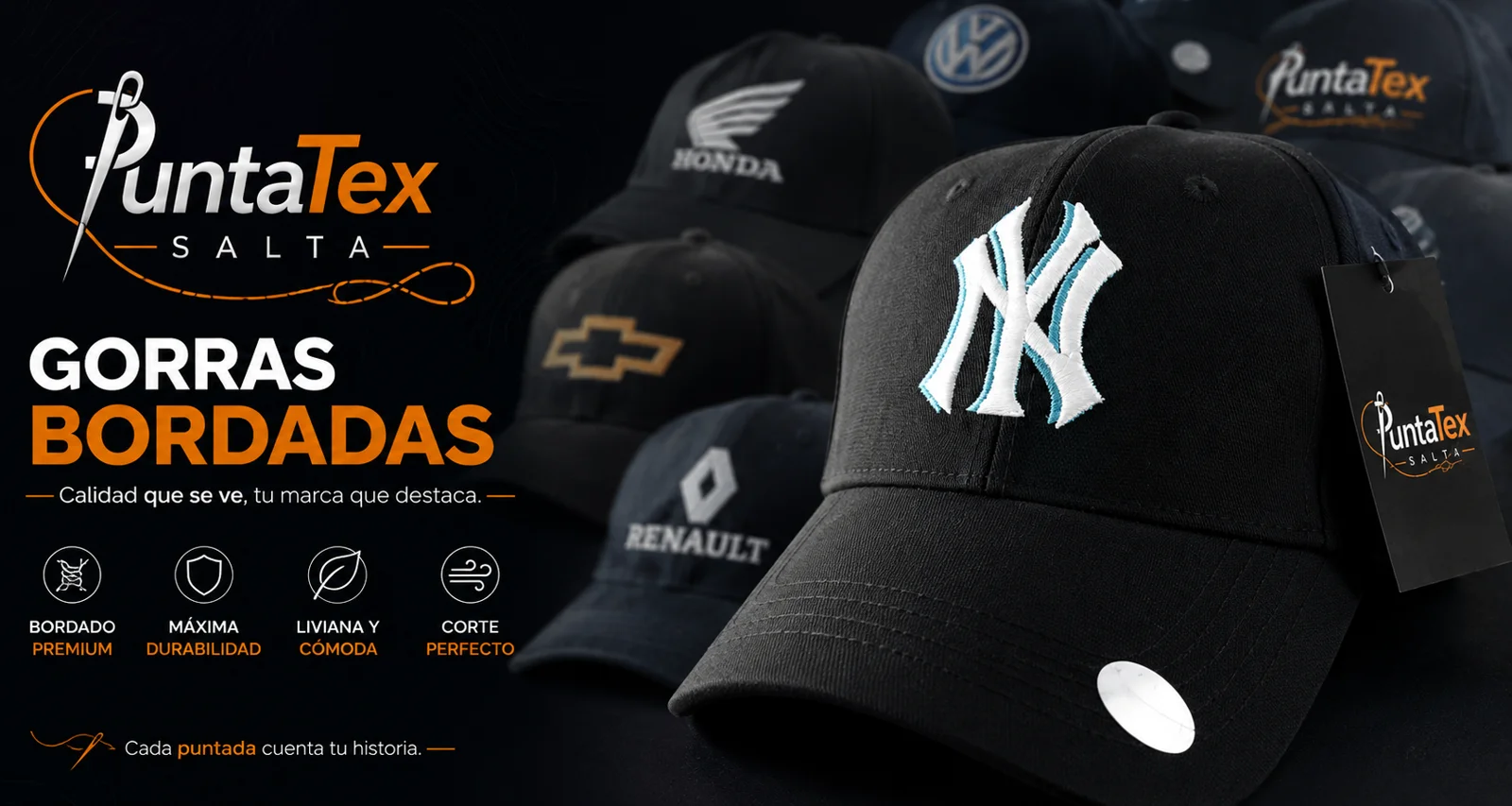 Gorras personalizadas con distintos logotipos, Salta Capital