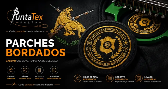 Escudos institucionales — Policía de la Provincia de Salta — bordado computarizado en Salta Capital, PuntaTex Salta