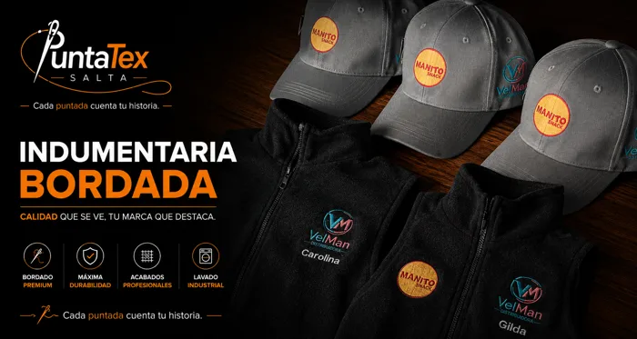 Gorras y polares — VelMan Distribuidora y Manito Snack — bordado computarizado en Salta Capital, PuntaTex Salta